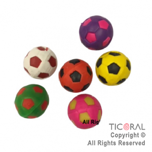 PELOTA FUTBOL FLUO 3 CM (COTILLON) x 6 UNIDADES